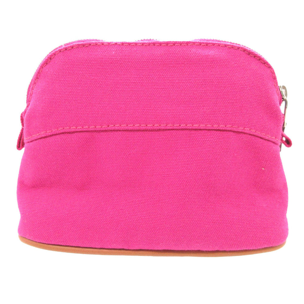 HERMES Pouch canvas Fusha pink Bolide Mini Mini Women Used