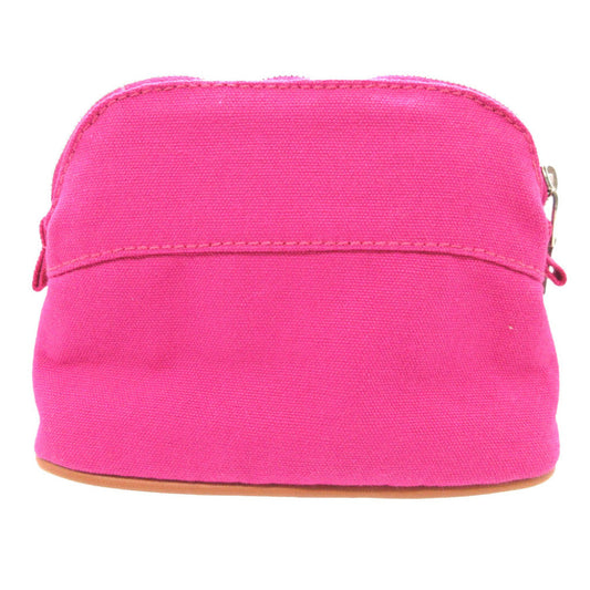 HERMES Pouch canvas Fusha pink Bolide Mini Mini Women Used