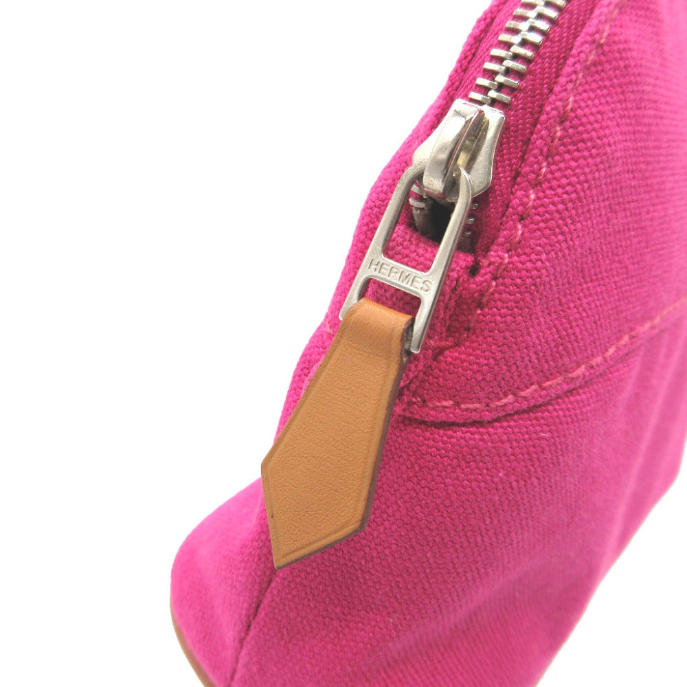 HERMES Pouch canvas Fusha pink Bolide Mini Mini Women Used