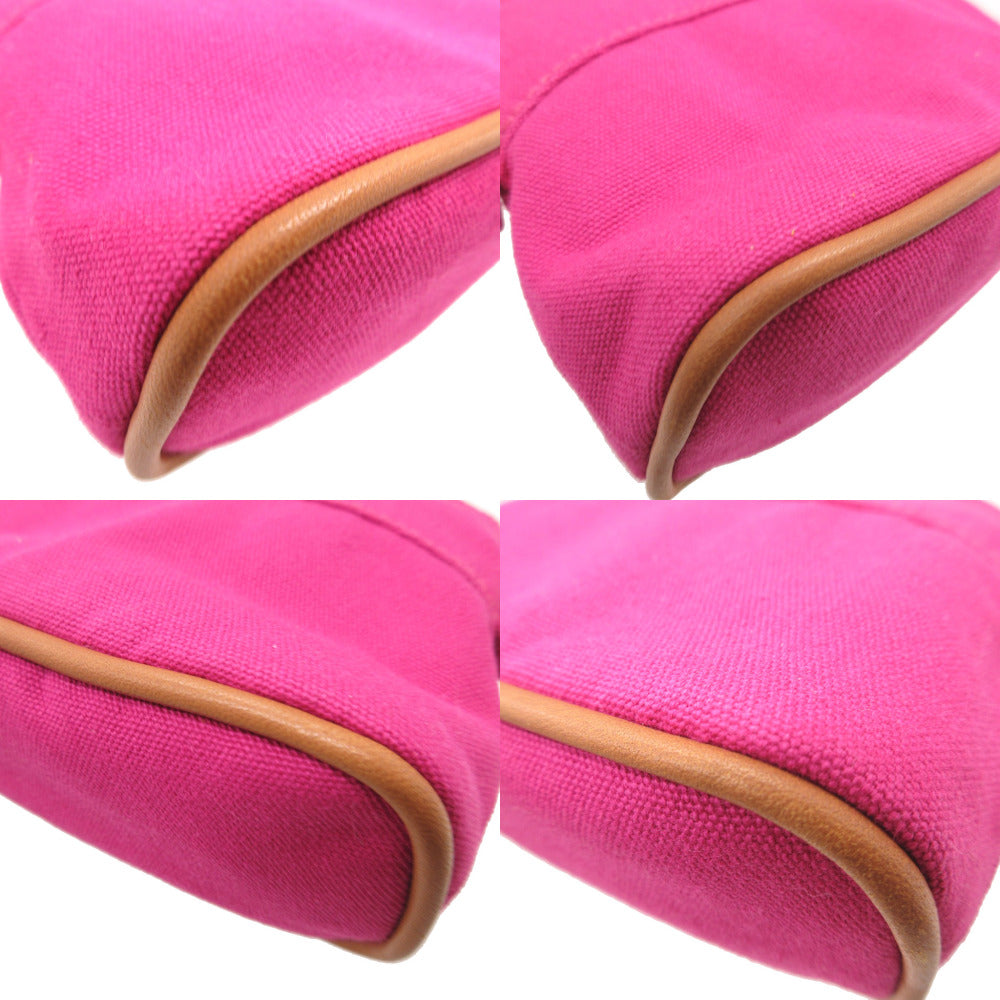 HERMES Pouch canvas Fusha pink Bolide Mini Mini Women Used