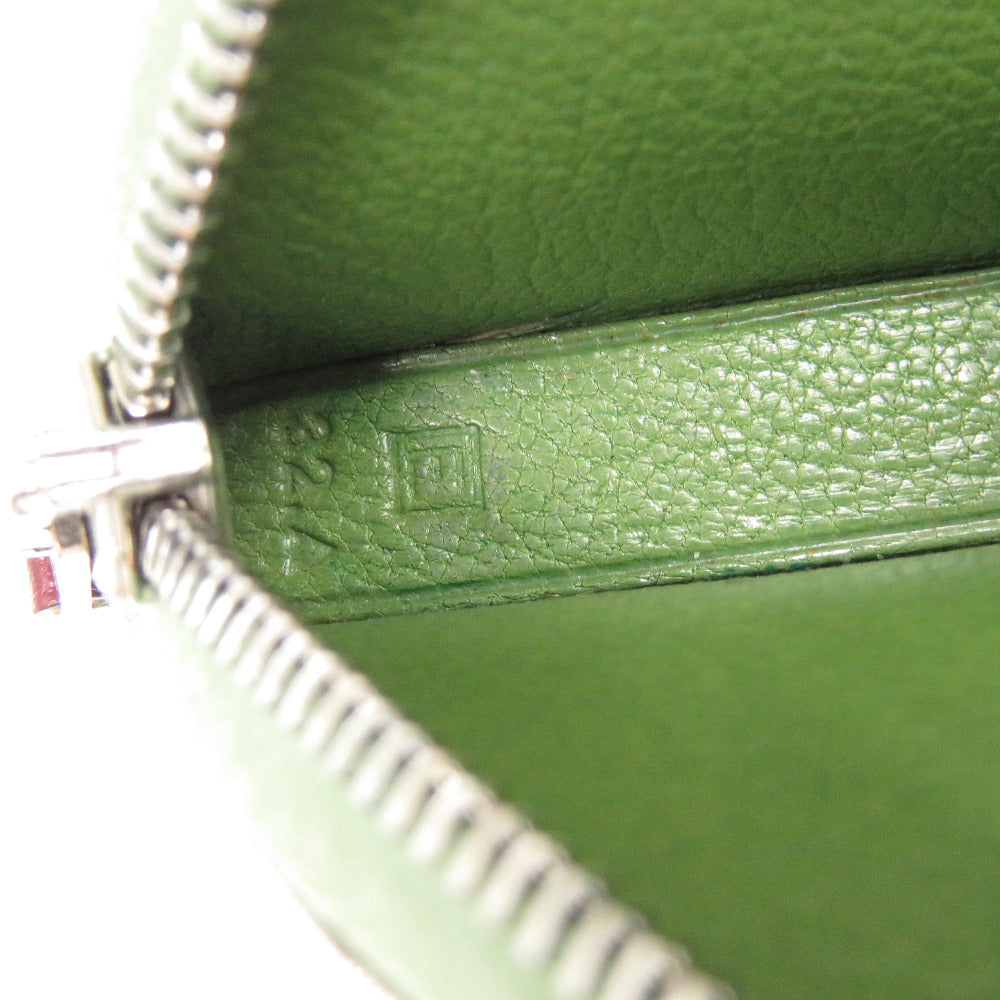 HERMES Coin case Courchevel green Tutti frutti cherry Women Used