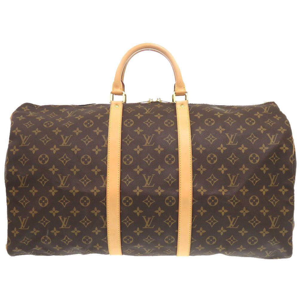 LOUIS VUITTON Boston Duffel bag M41424 Monogram canvas Brown Monogram Keepall 55 mens Used