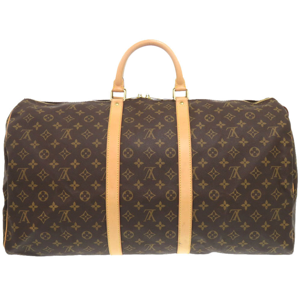 LOUIS VUITTON Boston Duffel bag M41424 Monogram canvas Brown Monogram Keepall 55 mens Used
