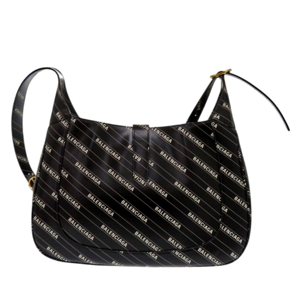 GUCCI Shoulder Bag 636712 leather black The Hacker Project Balenciaga Collaboration Jackie 1961 Women Used
