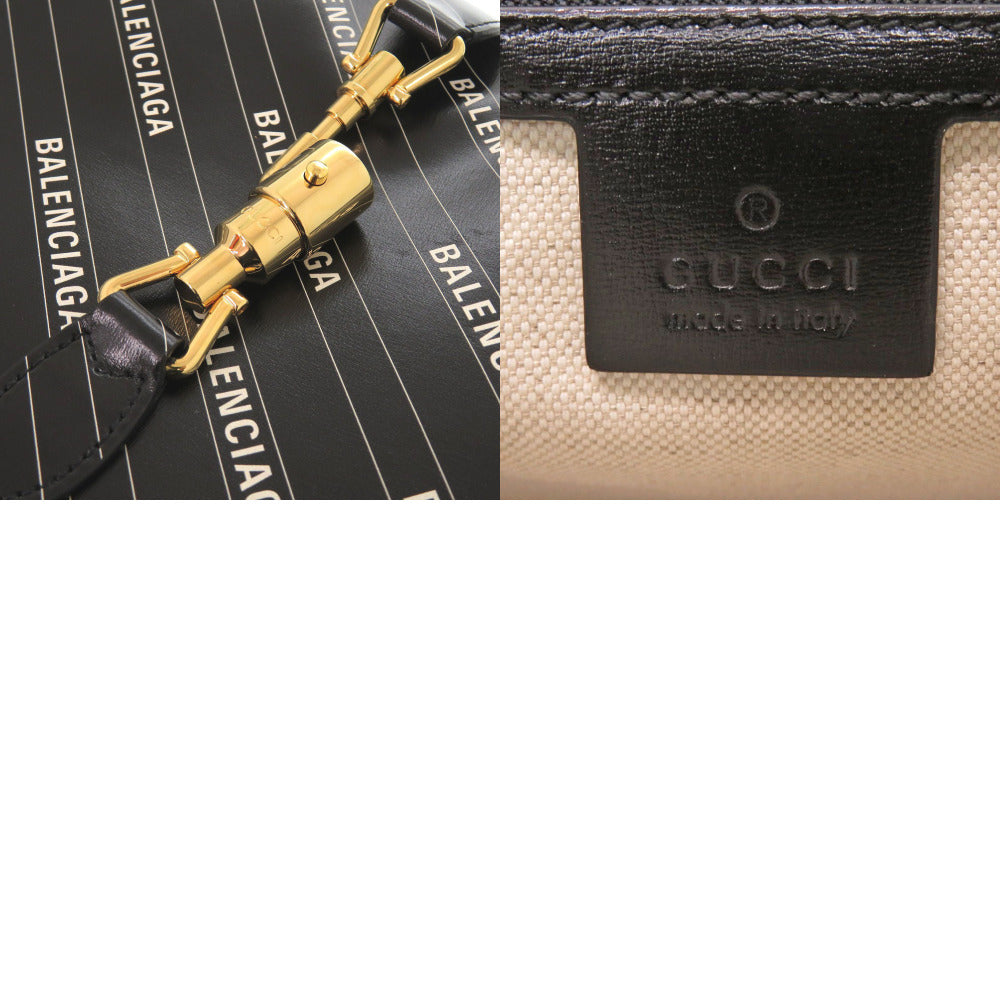GUCCI Shoulder Bag 636712 leather black The Hacker Project Balenciaga Collaboration Jackie 1961 Women Used