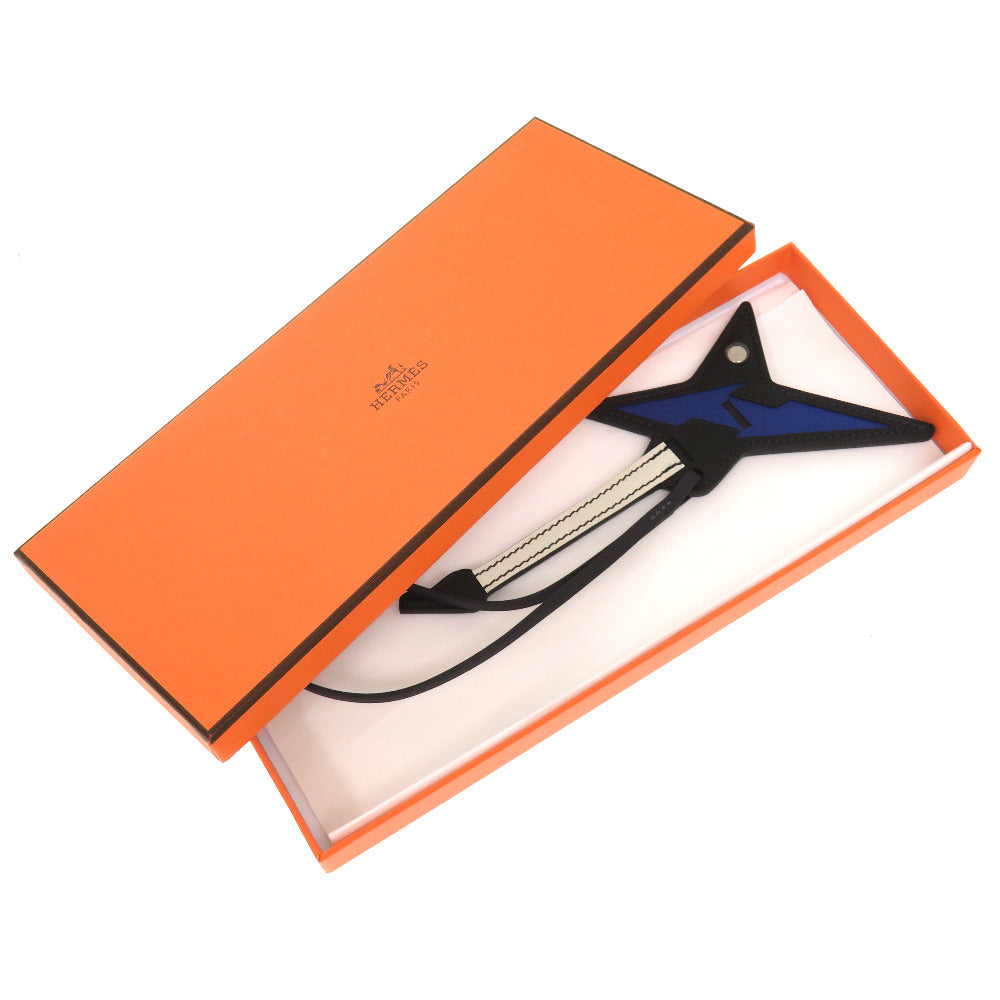 HERMES key ring Votadelakt, Chevre black Lock bag charm mens Used