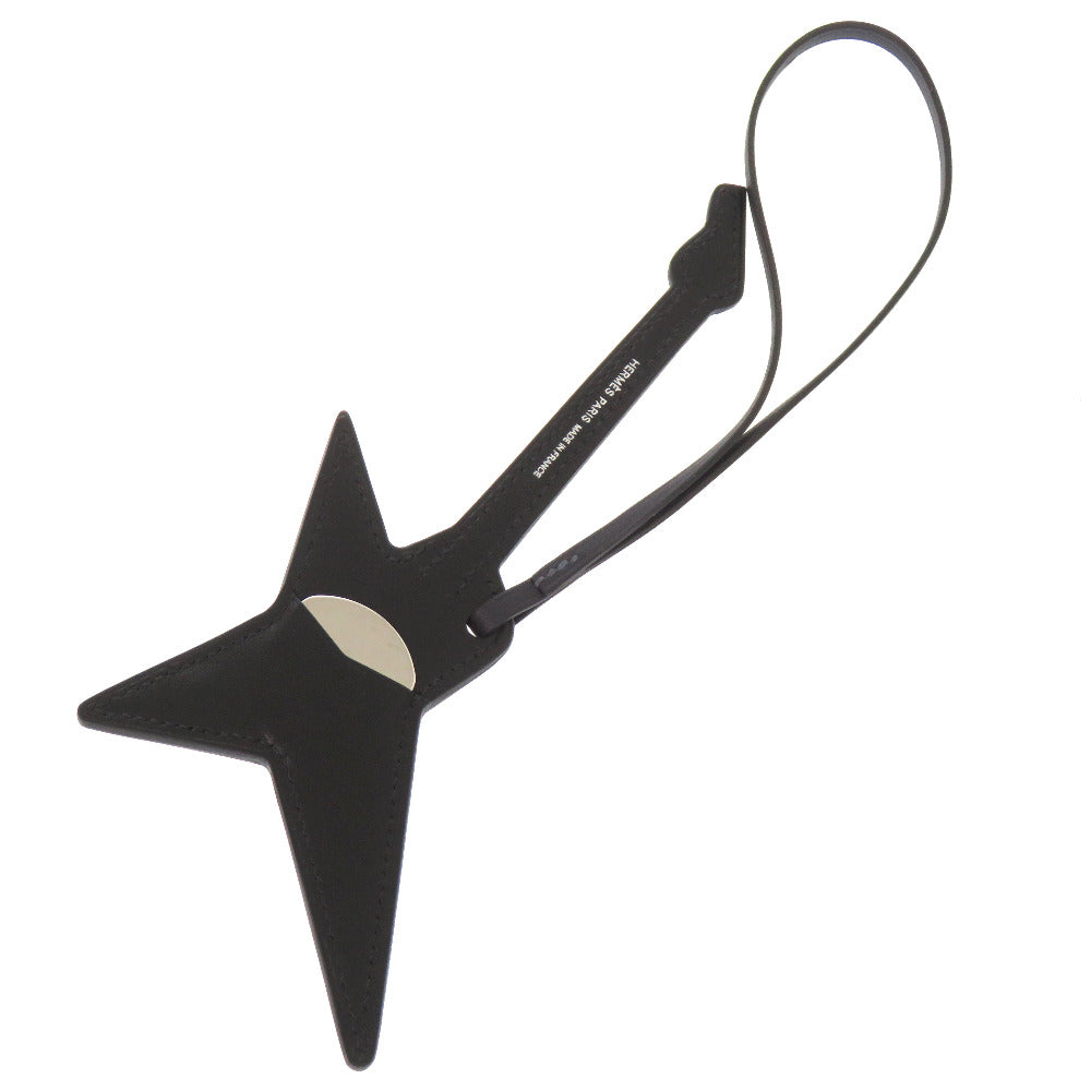 HERMES key ring Votadelakt, Chevre black Lock bag charm mens Used