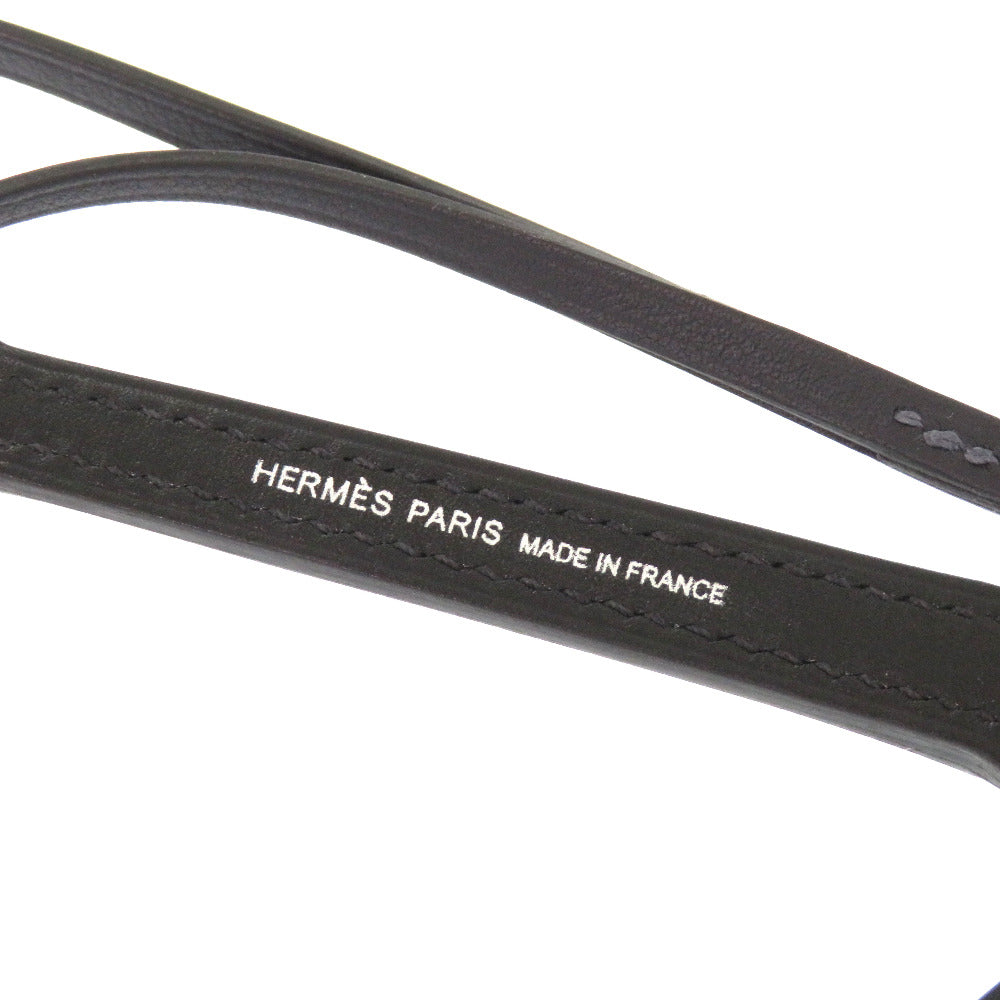 HERMES key ring Votadelakt, Chevre black Lock bag charm mens Used