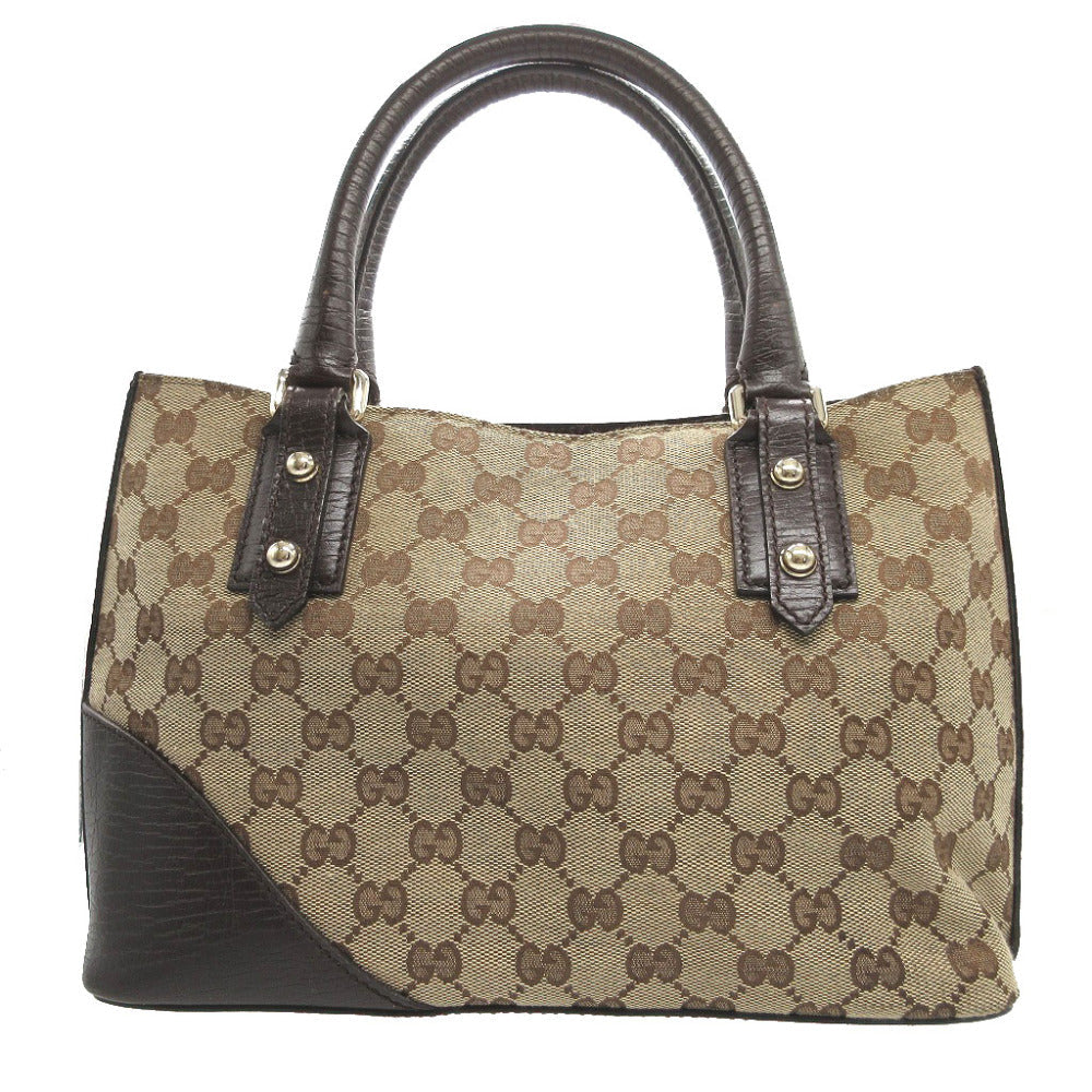 GUCCI Handbag 137475 GG canvas, leather beige Sherry Women(Unisex) Used