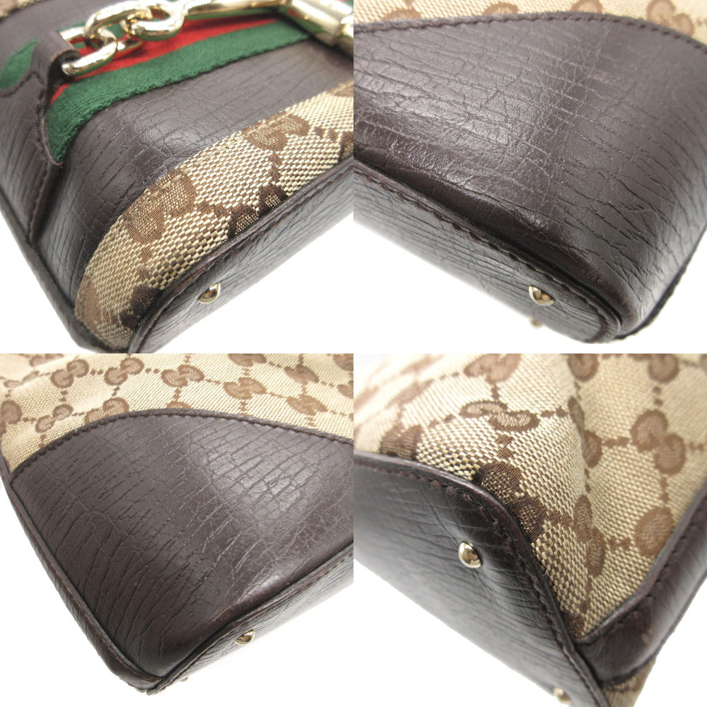 GUCCI Handbag 137475 GG canvas, leather beige Sherry Women(Unisex) Used