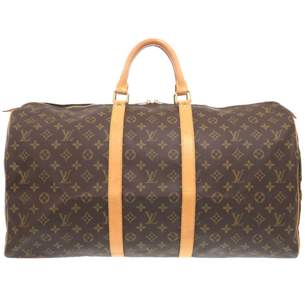 LOUIS VUITTON Boston Duffel bag M41424 Monogram canvas Brown Monogram Keepall 55 mens Used