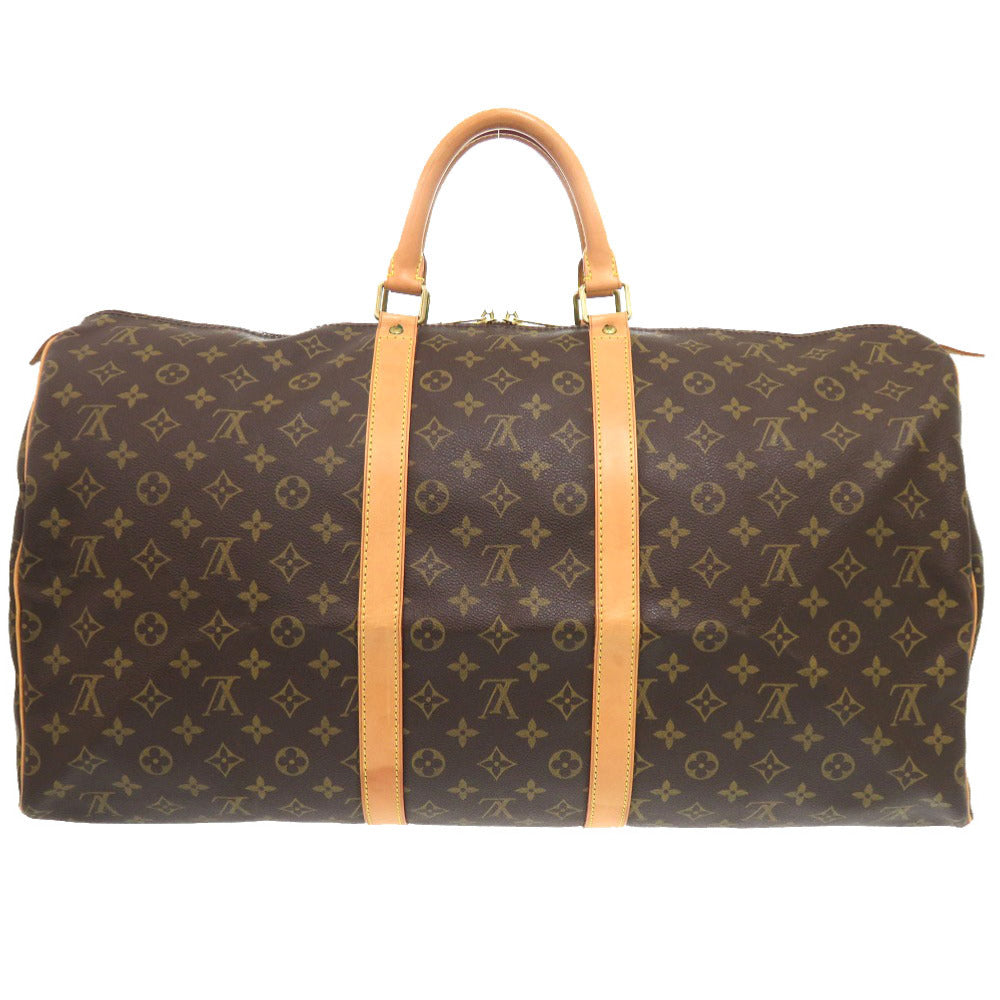 LOUIS VUITTON Boston Duffel bag M41424 Monogram canvas Brown Monogram Keepall 55 mens Used