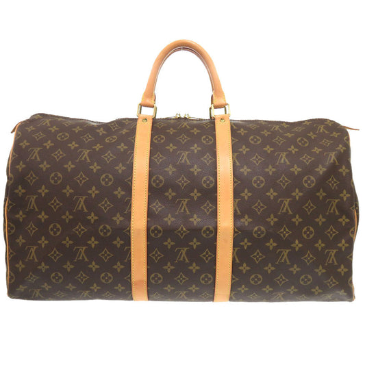 LOUIS VUITTON Boston Duffel bag M41424 Monogram canvas Brown Monogram Keepall 55 mens Used