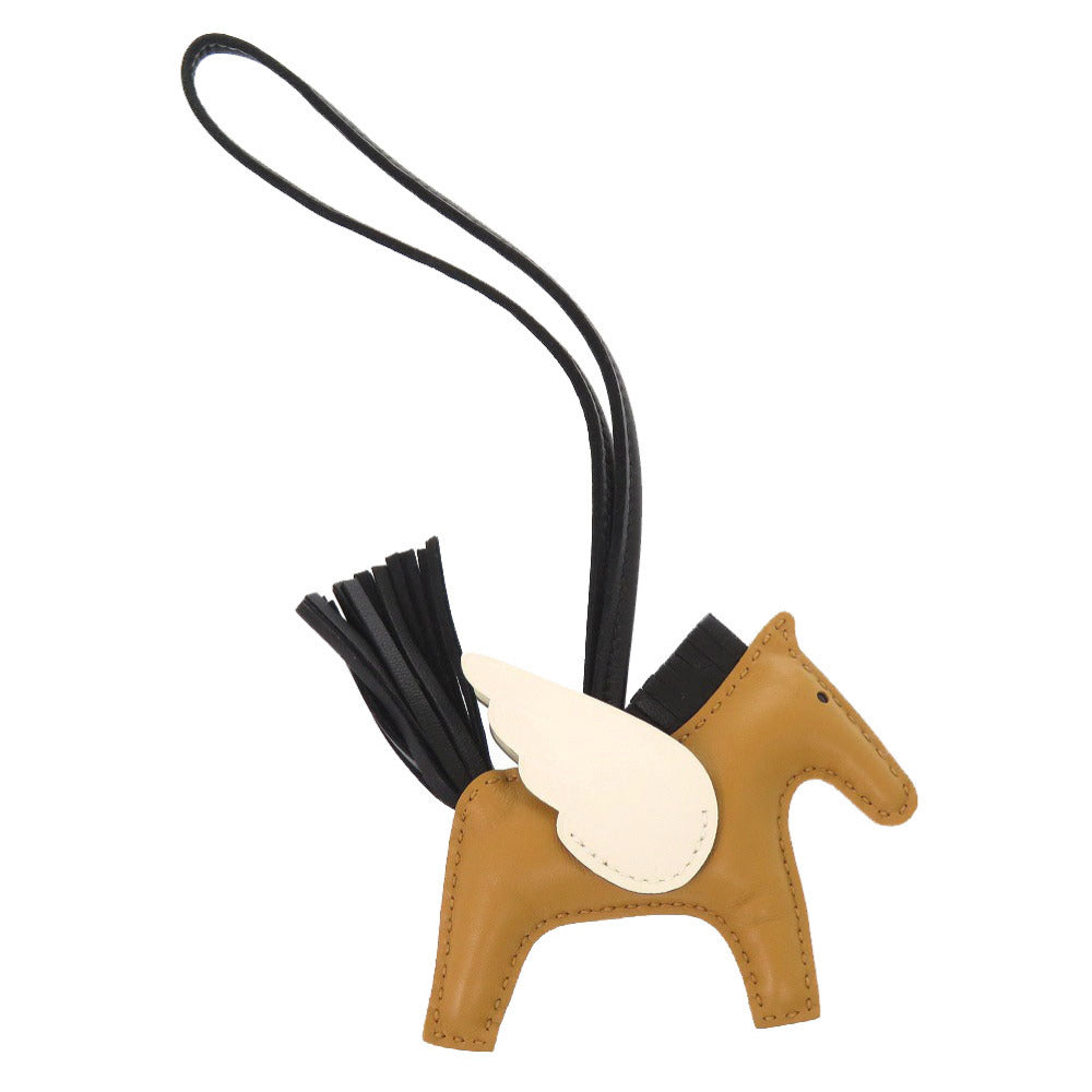HERMES key ring leather Sesame Rodeo Pegasus PM