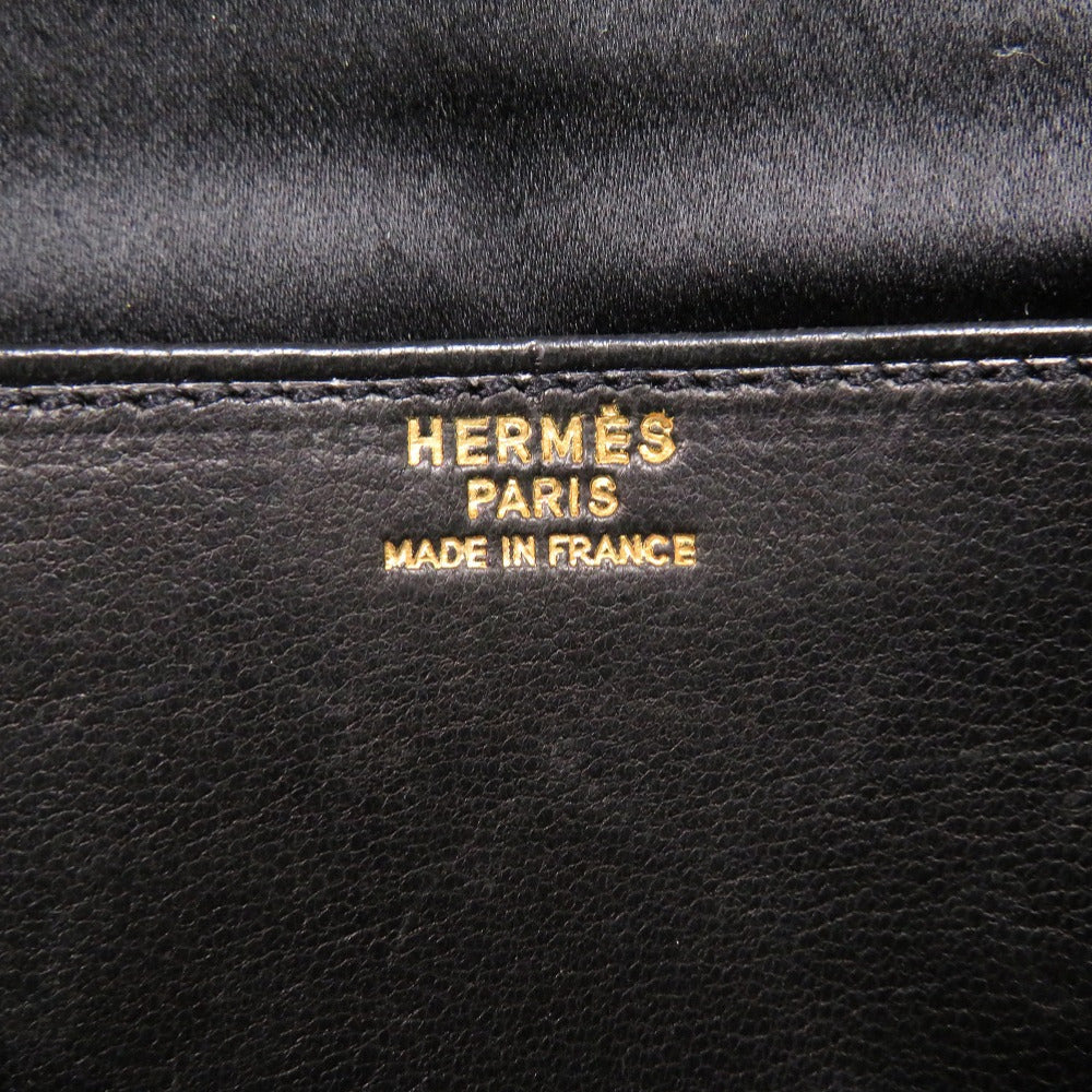 HERMES Clutch bag Satin black Fako Women(Unisex) Used