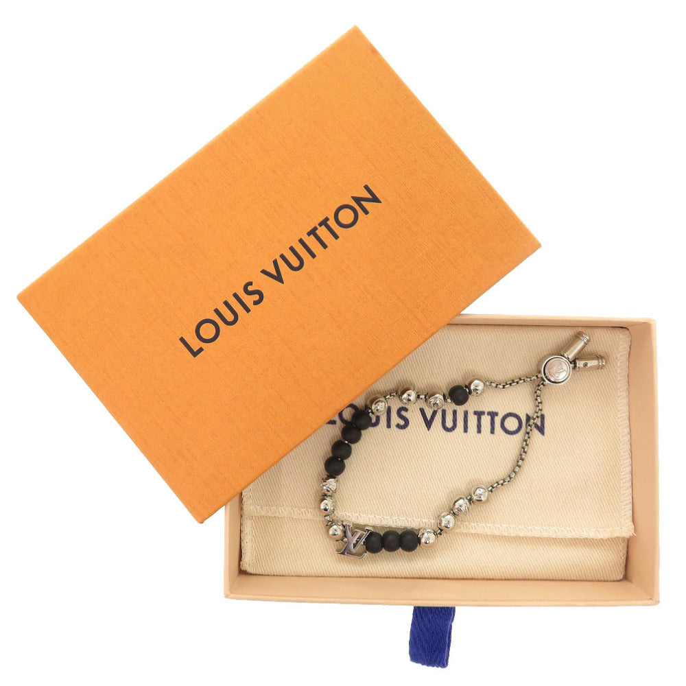 LOUIS VUITTON bracelet M00512 metal Silver Monogram Beads blur Rubbed t Women Used