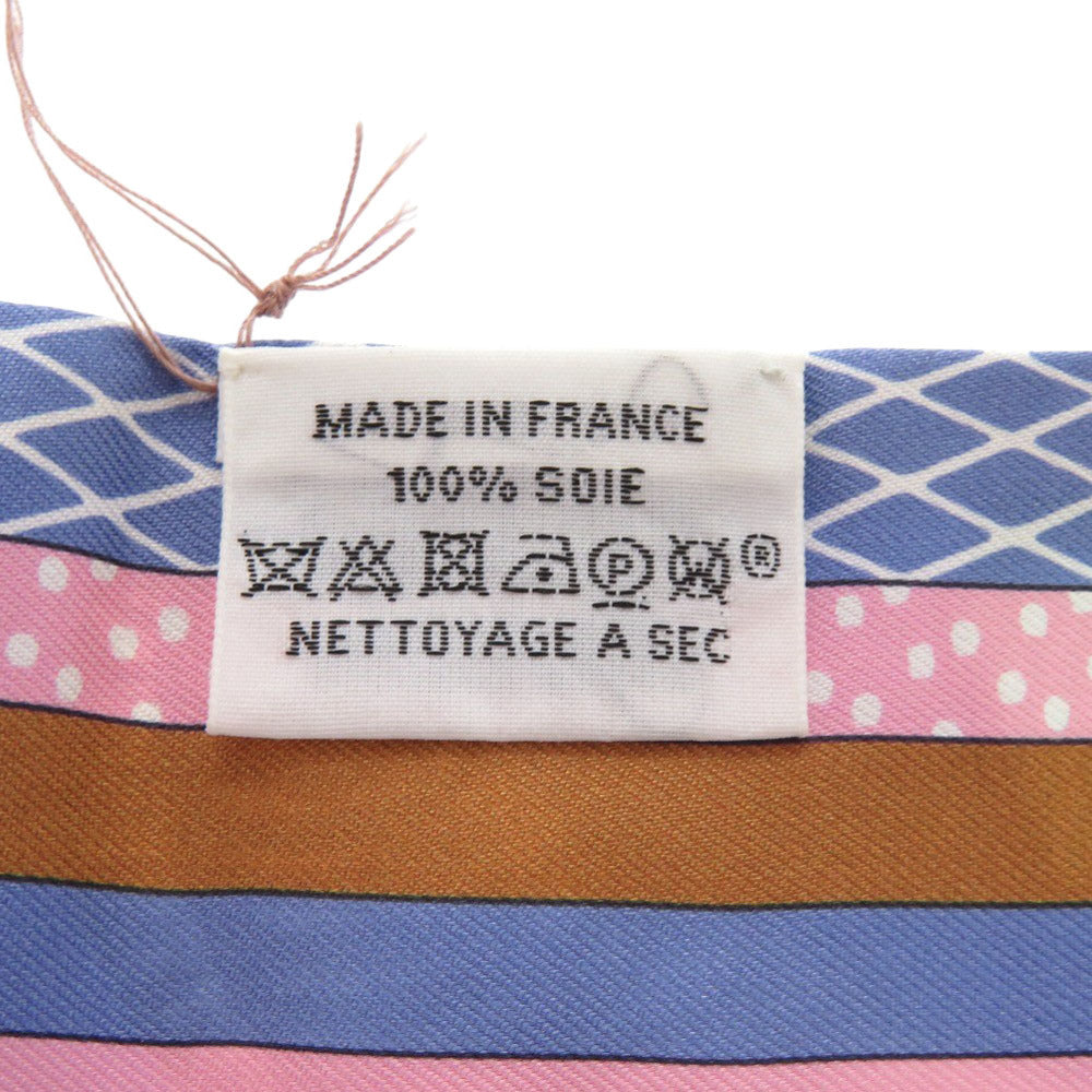 HERMES scarf silk Blue lavender Grand Theatre Nouveau Women Used
