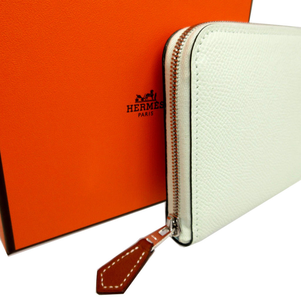 HERMES Coin case Epsom, Silk Veil Fizz Zip Around Azap compact silk in Women(Unisex) Used