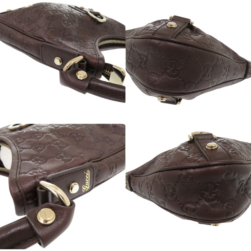 GUCCI Shoulder Bag 130738 Calfskin Brown Guccissima Abby One Shoulder Bag Dark Brown Women Used
