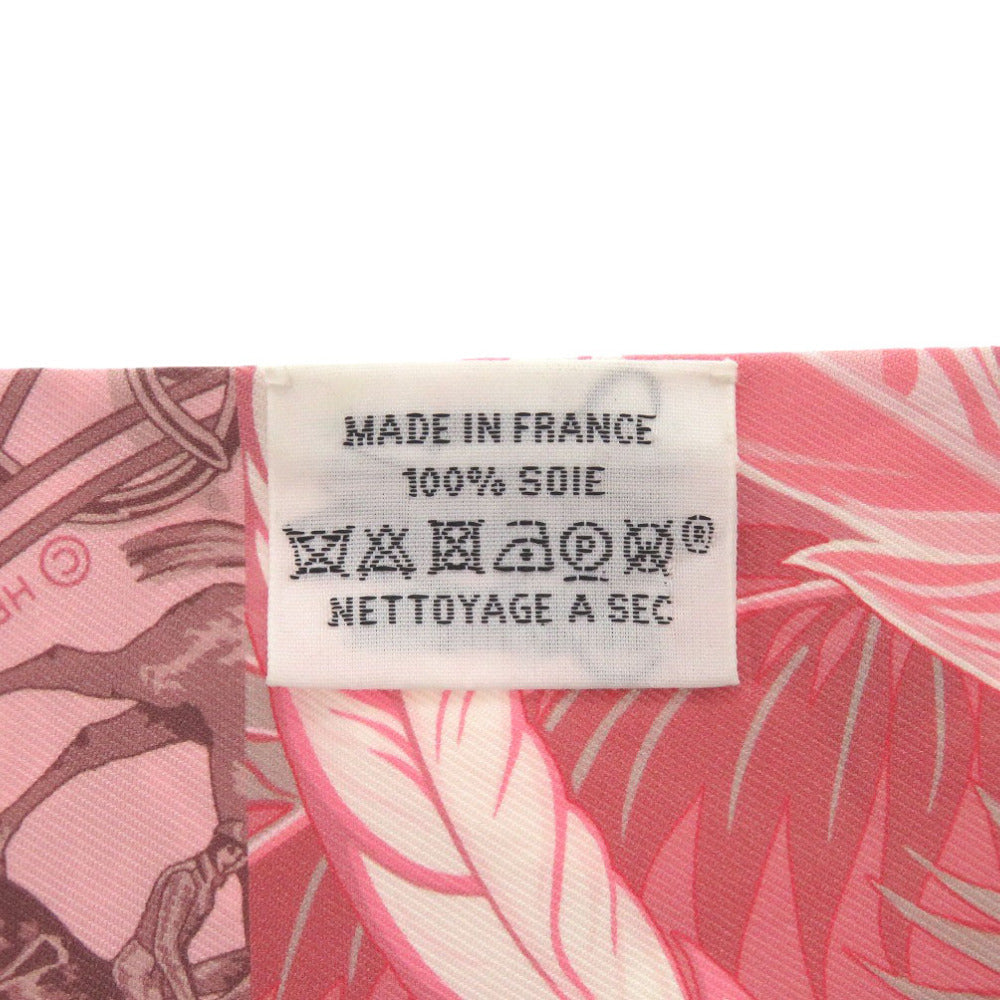HERMES scarf silk Pink type Twilly