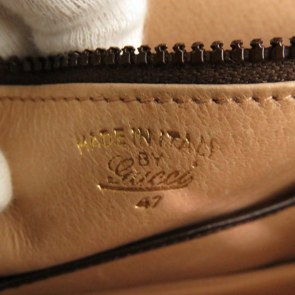 GUCCI Handbag leather Brown Bamboo turnlock handbag Women Used