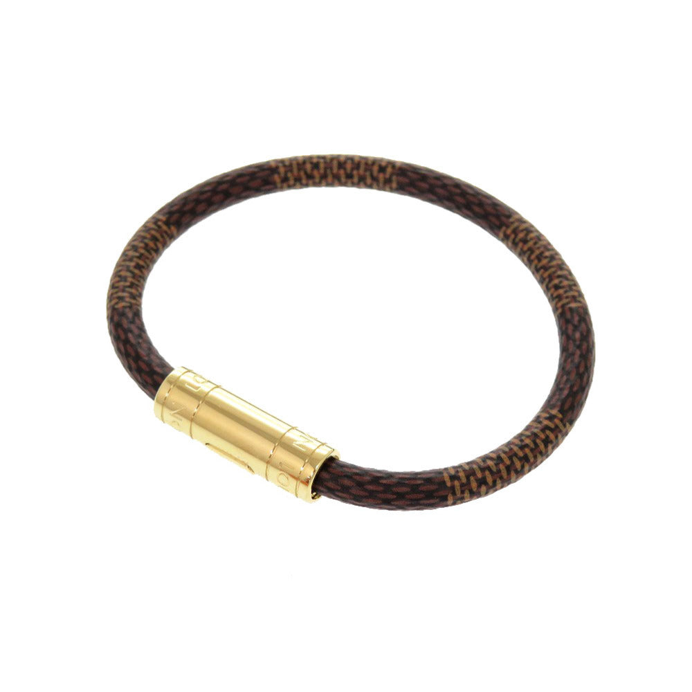 LOUIS VUITTON bracelet M8137F Damier canvas Brown Damier Brasserie Keep It Women Used