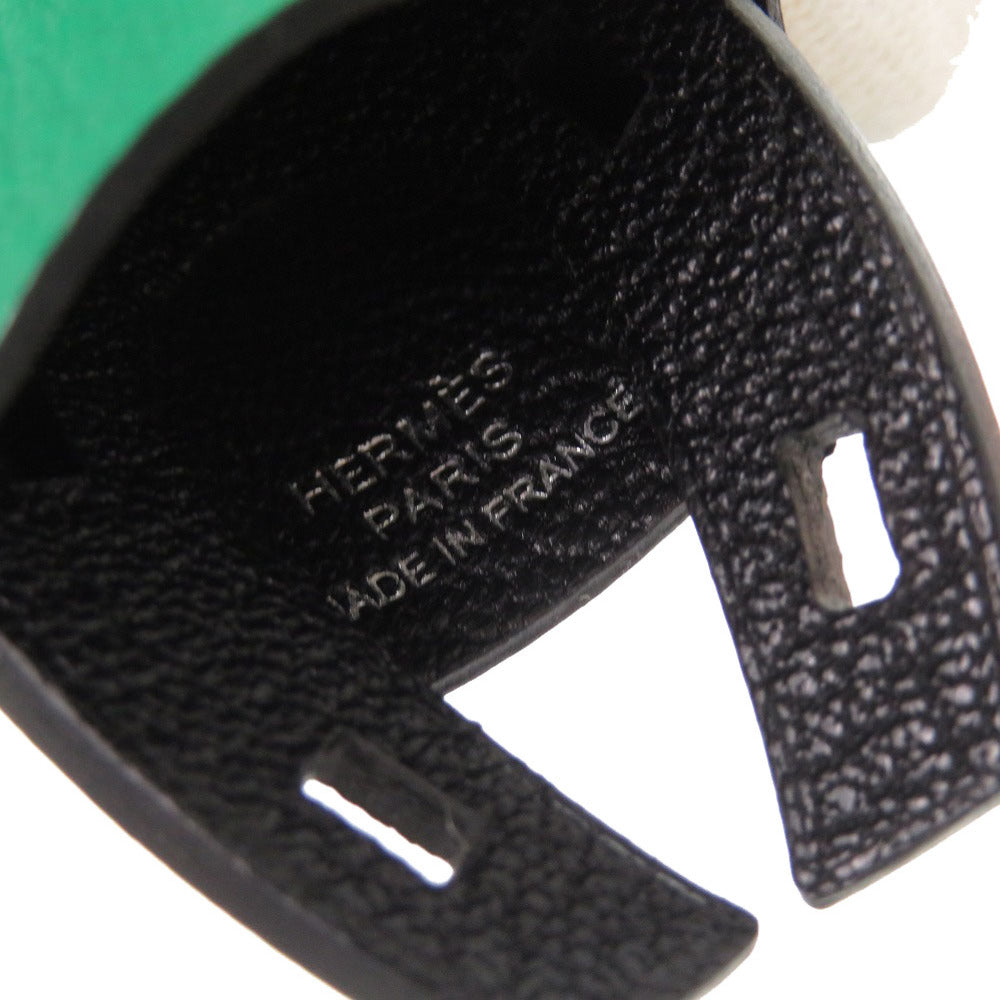 HERMES key ring Vauvarenia black Jockey bag charm
