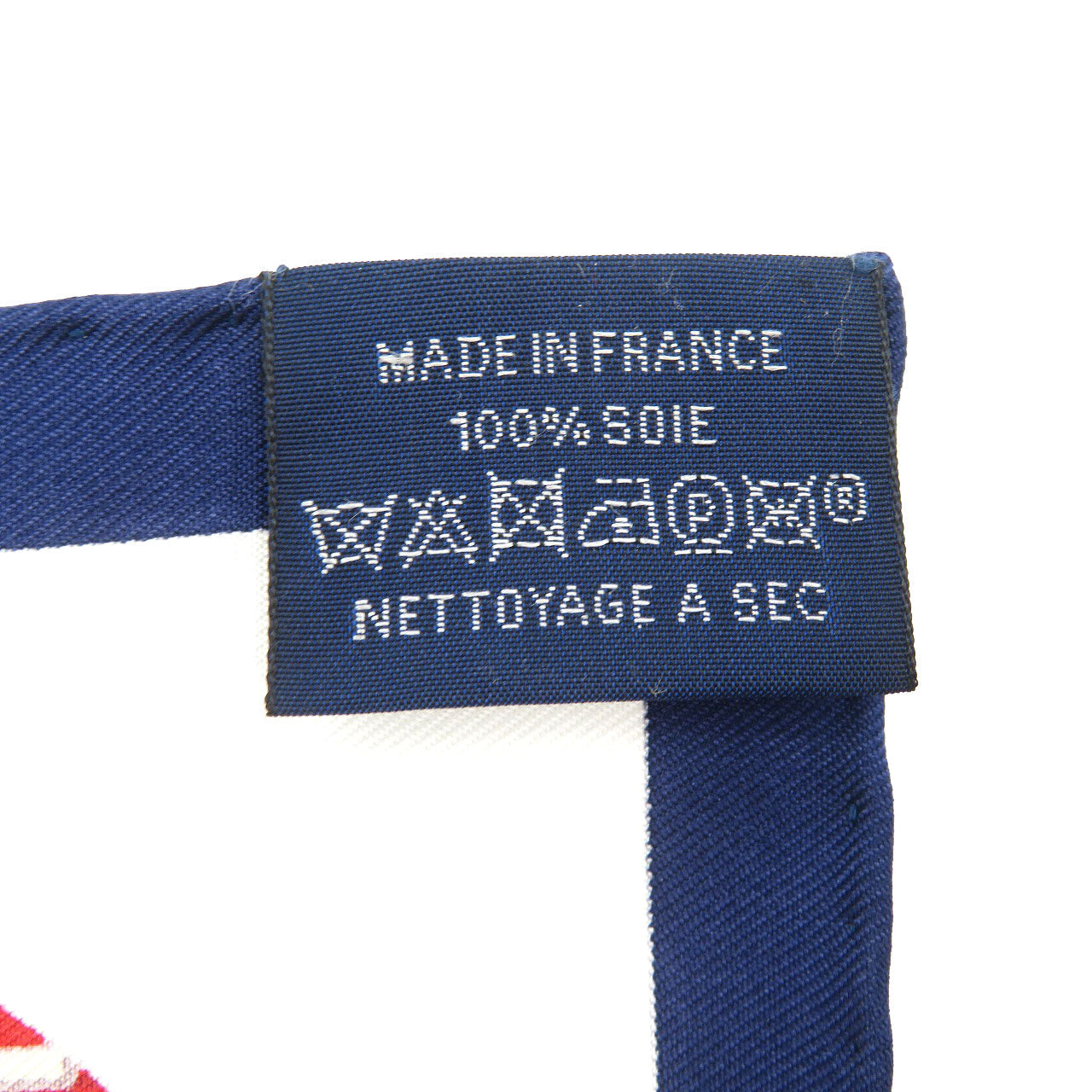 HERMES scarf silk white Carre45 Cavroche Brides de Gala Tartan