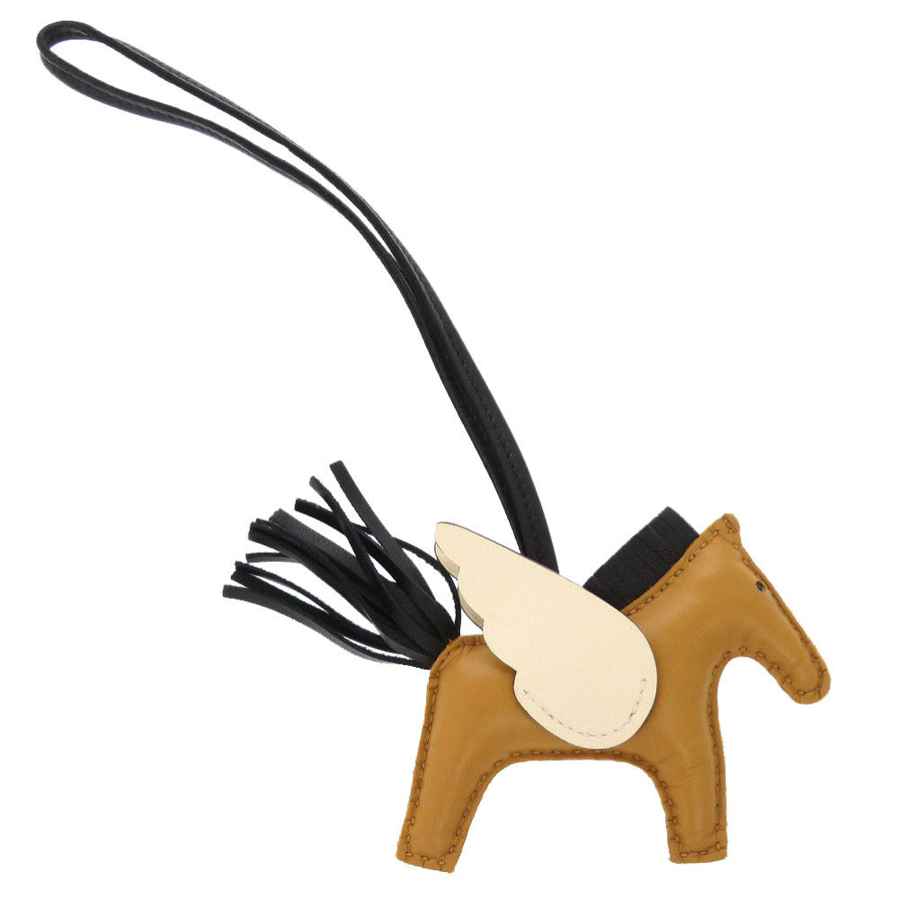 HERMES key ring leather Sesame Rodeo Pegasus PM