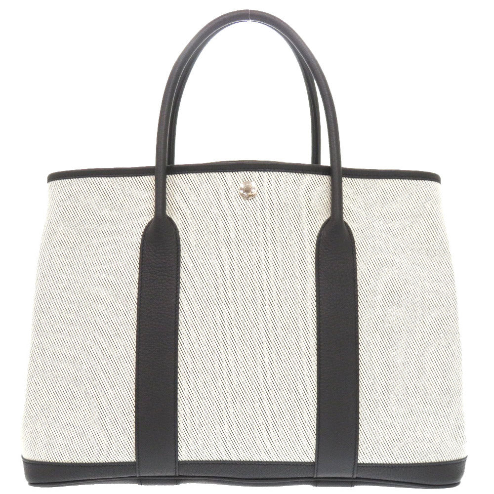 HERMES Tote Bag Toile H, Negonda gray Garden party 36