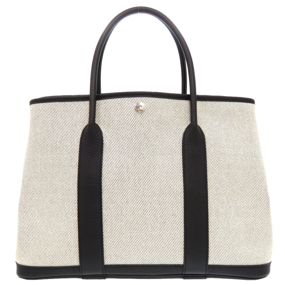 HERMES Tote Bag Toile H, Negonda gray Garden party 36