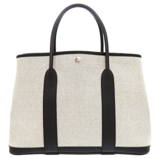 HERMES Tote Bag Toile H, Negonda gray Garden party 36