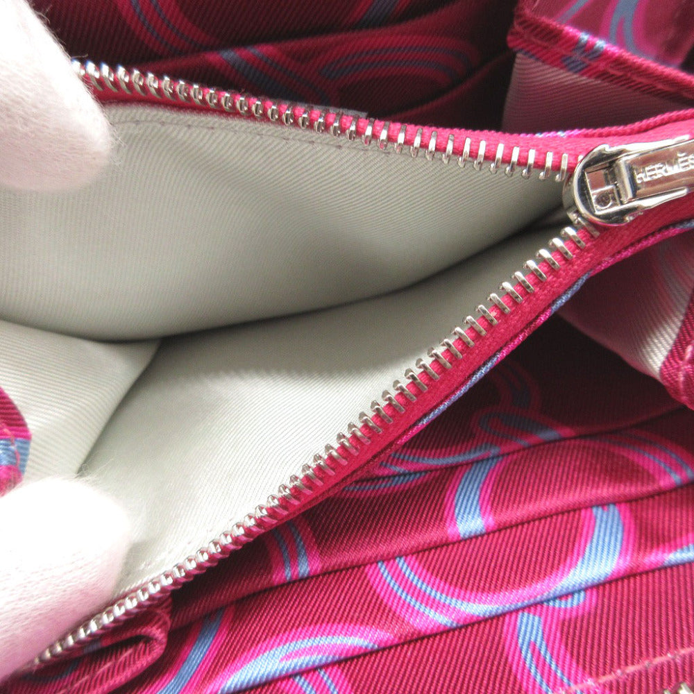 HERMES Coin case Evercolor, Silk Rouge ash Zip Around Azap compact silk in Women(Unisex) Used