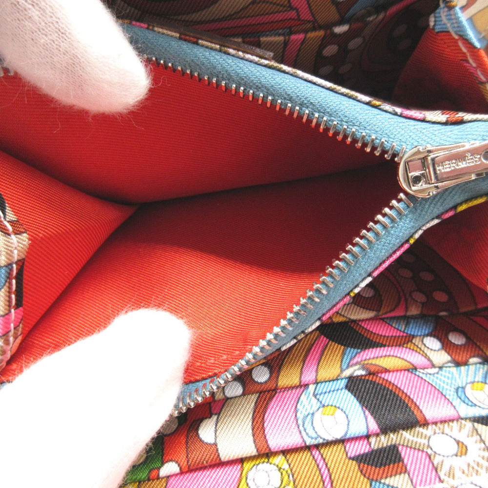 HERMES Coin case Evercolor, Silk caramel Zip Around Azap compact silk in Women(Unisex) Used