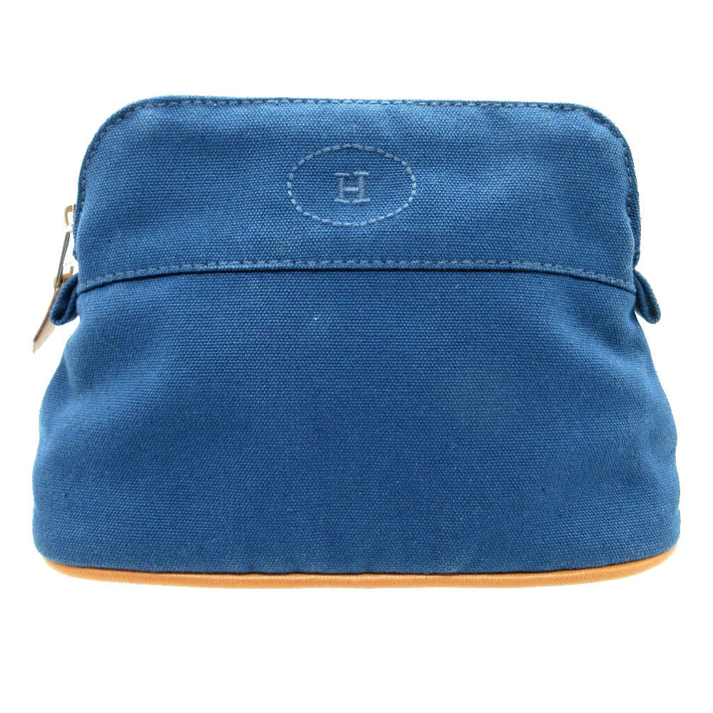 HERMES Pouch cotton blue Bolide Pouch 20 PM Women Used
