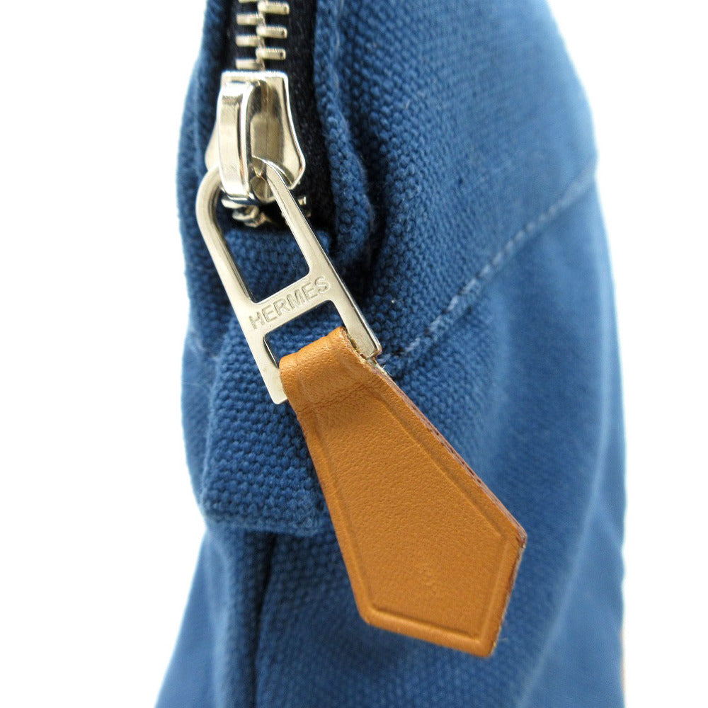 HERMES Pouch cotton blue Bolide Pouch 20 PM Women Used