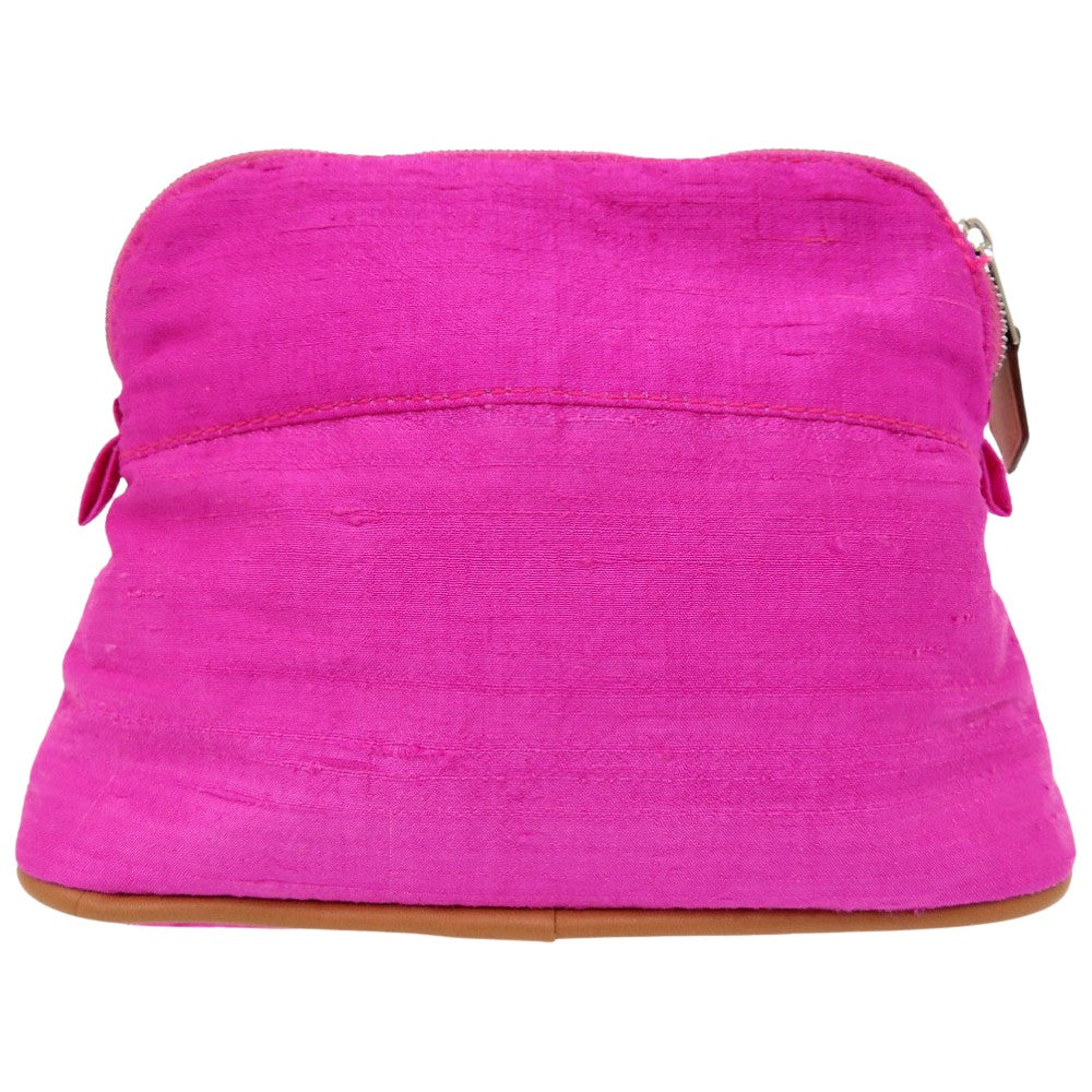 HERMES Pouch silk Rose Pivoine Hermes Bolide Pouch 16 Silk Women Used