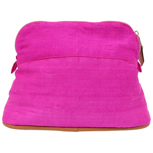 HERMES Pouch silk Rose Pivoine Hermes Bolide Pouch 16 Silk Women Used
