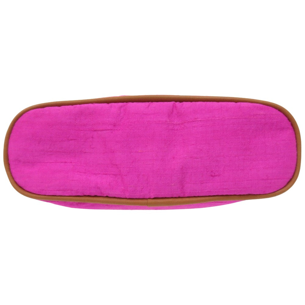 HERMES Pouch silk Rose Pivoine Hermes Bolide Pouch 16 Silk Women Used