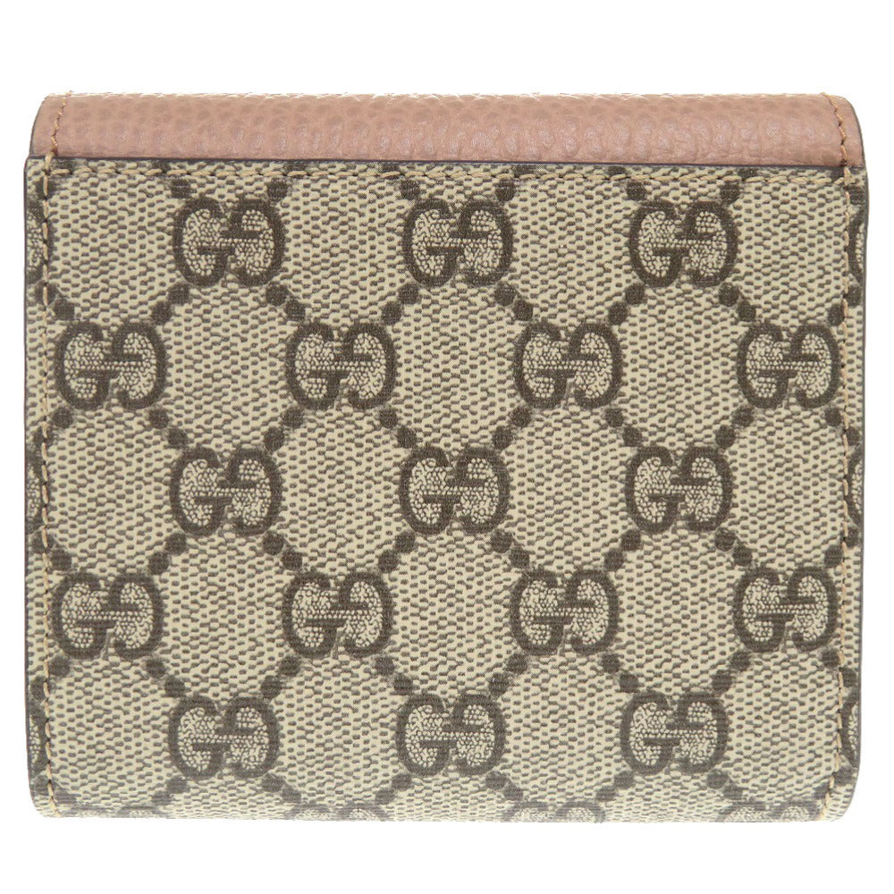 GUCCI Bifold Wallet 598587 GG Supreme, Leather beige GG Marmont Compact wallet