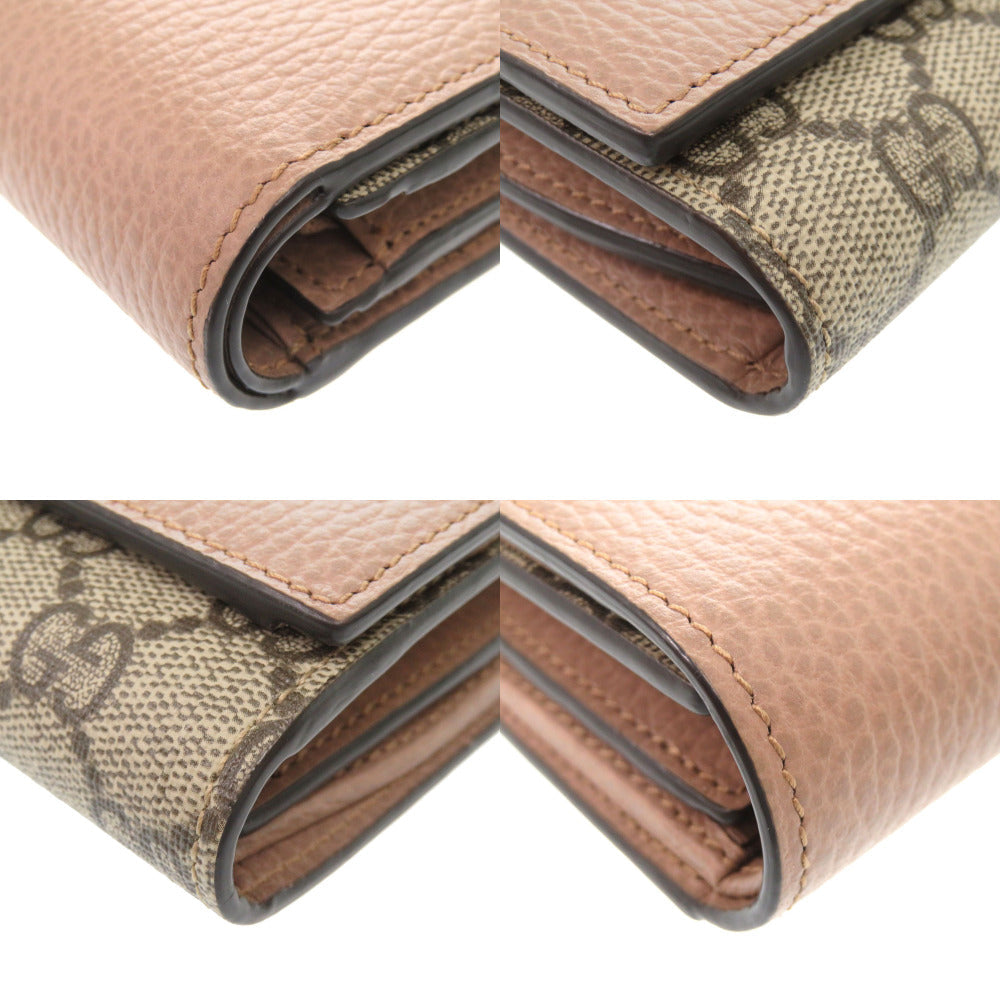 GUCCI Bifold Wallet 598587 GG Supreme, Leather beige GG Marmont Compact wallet