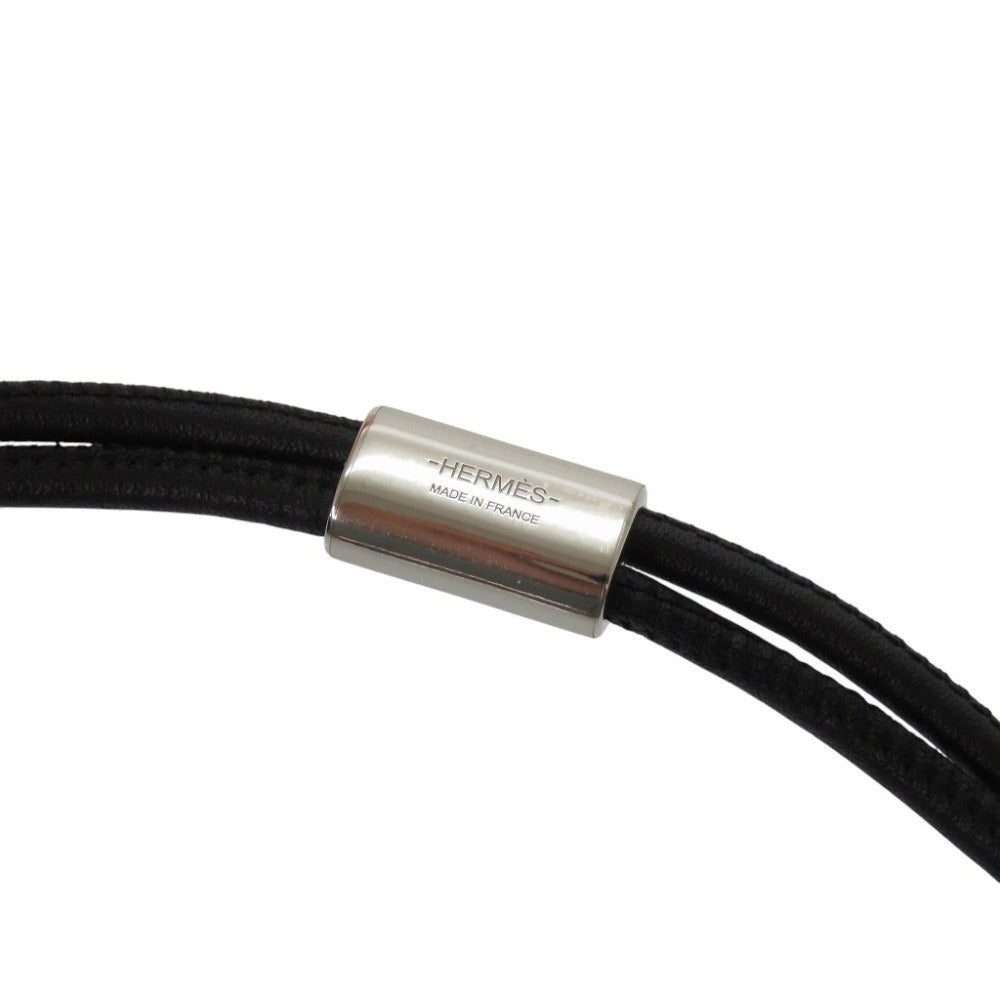 HERMES Necklace Buffalo Horn, Swift Brown Rhapsody