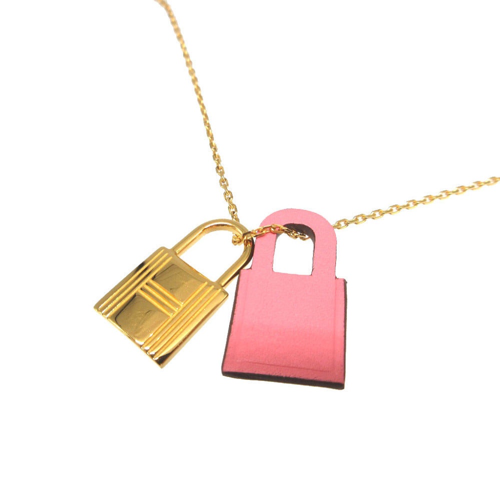 HERMES Necklace Vaux Swift, Gold Plated Rose azare Cadena motif O'Kelly PM