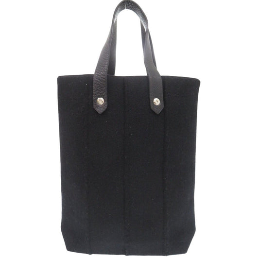 HERMES Tote Bag Wool, Leather black Amedaba Tote Bag
