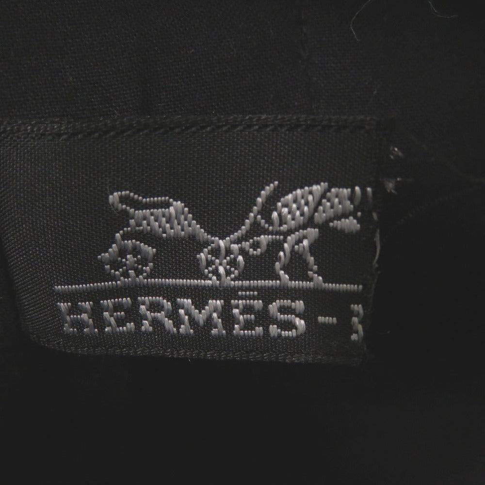 HERMES Tote Bag Wool, Leather black Amedaba Tote Bag