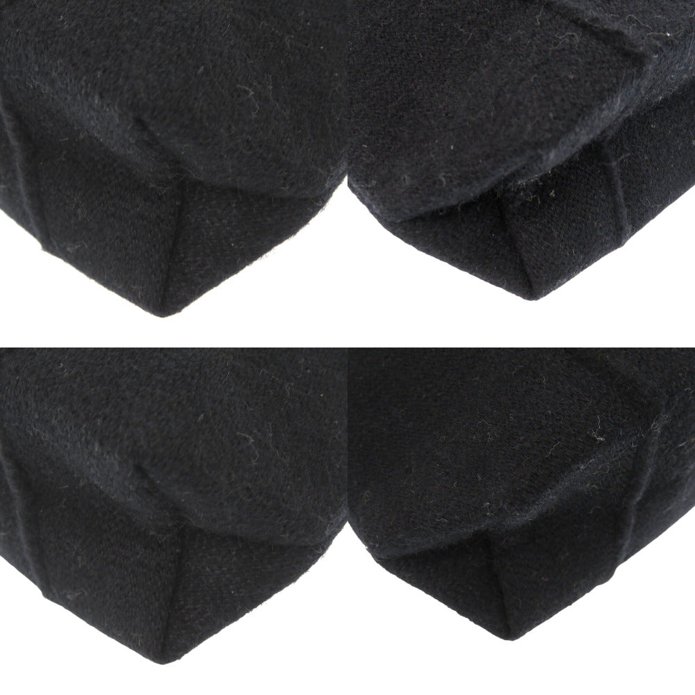 HERMES Tote Bag Wool, Leather black Amedaba Tote Bag