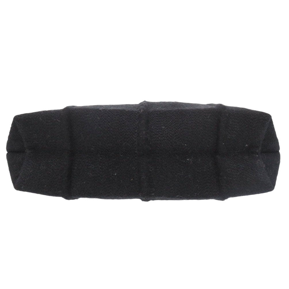 HERMES Tote Bag Wool, Leather black Amedaba Tote Bag