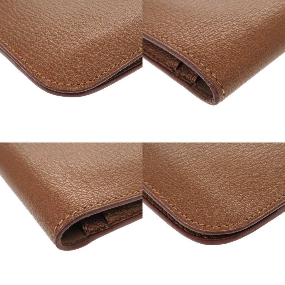 HERMES Long Wallet Purse Shave bronze Dogon GM Midosuji Limited Women Used