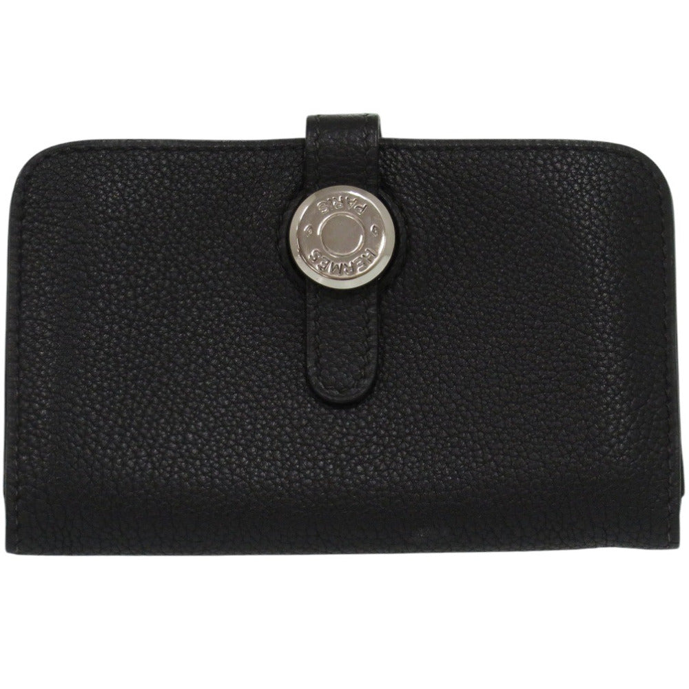 HERMES Card Case Togo black Dogon