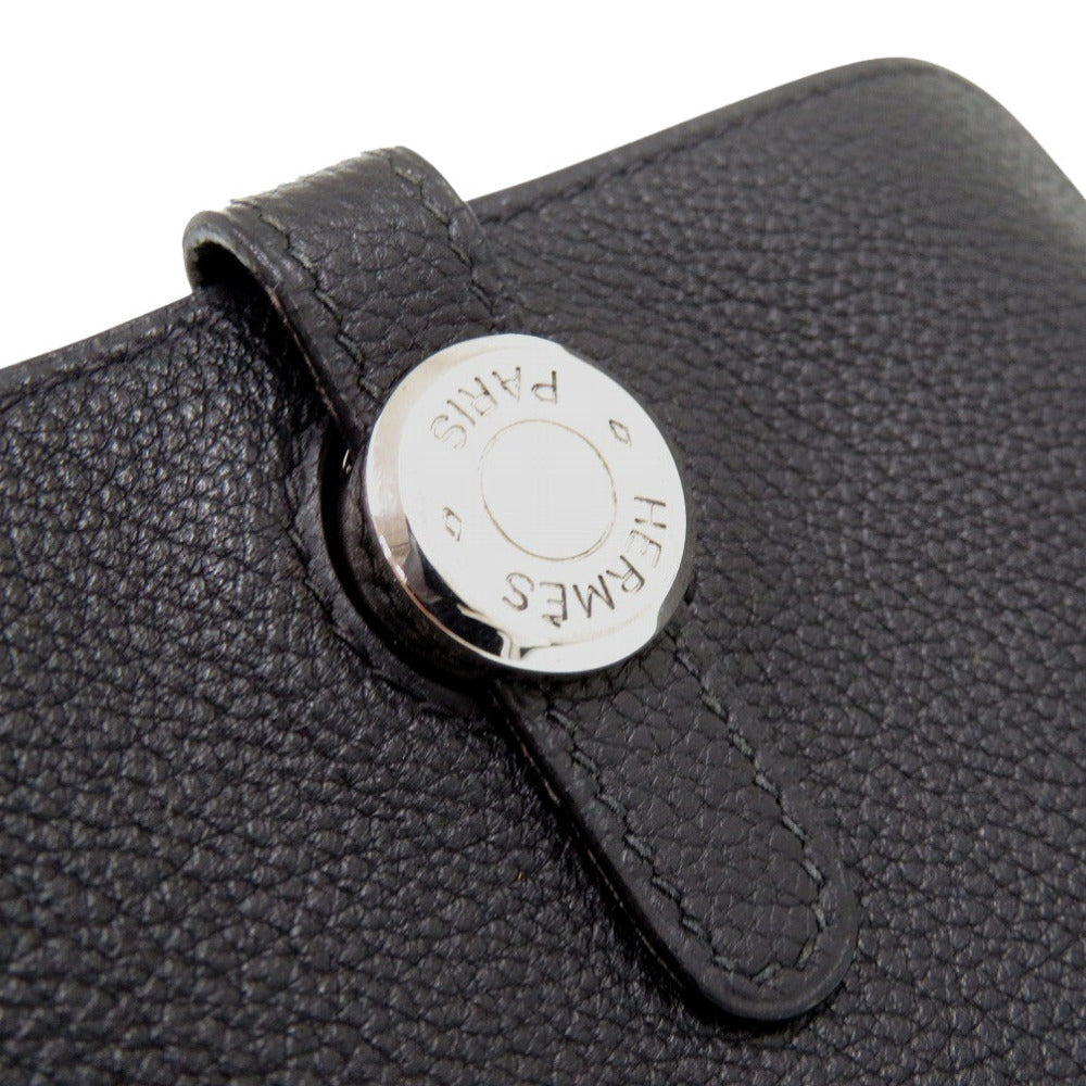 HERMES Card Case Togo black Dogon